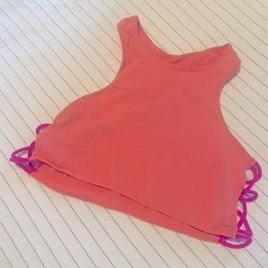 Coral + hot pink bralette